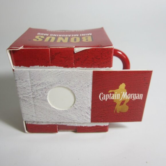 Captain Morgan Mini Measuring Mug Red Christmas Ornament Cup Rum- Lot of 3 - NEW - Picture 5 of 9